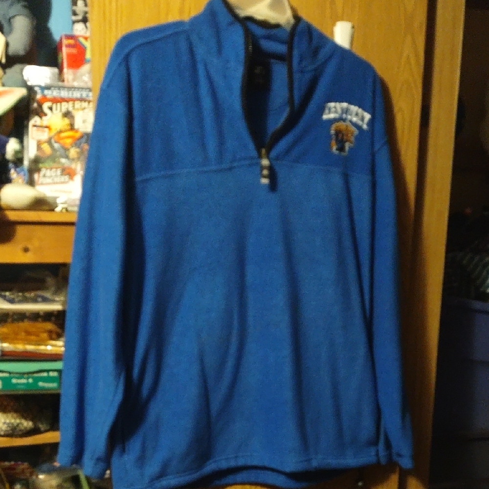 STARTER Blue Men's Zip-Up Sweater